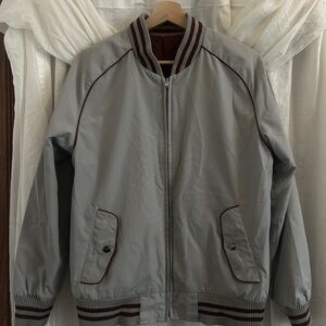 Vintage 1970’s Reversible Pierre Cardin Gray Bomber Jacket